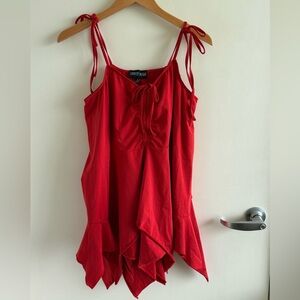 Dolls Kill, F IS FOR FAIRIES™ HANDKERCHIEF DRESS - RED